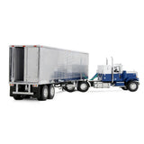 1/64 Scale DCP BLUE/WHITE Chevrolet Bison & 40FT REFRIGERATED VINTAGE Trailer  60-2345