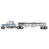 1/64 Dcp DOUBLE C TRANSPORT Kenworth W900L AERODYNE WHITE/BLUE With Tanker Trailer 60-2353
