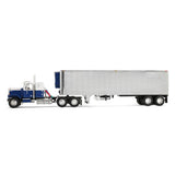 1/64 Scale DCP BLUE/WHITE Chevrolet Bison & 40FT REFRIGERATED VINTAGE Trailer  60-2345