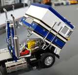 1/64 DCP / FIRST GEAR K100 KENWORTH BLUE AND WHITE WITH GRAIN TRAILER