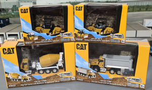 SET OF 4----1/64 DIECAST MASTERS CAT TRUCKS AND ROLLERS