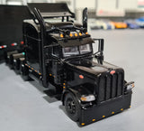 1/64 DCP BLACK PETERBILT 389 TRI DRIVE WITH REFRIGERATED TRAILER 60-0931