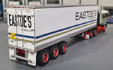 DCP / FIRST GEAR TUFFTRUCKS KENWORTH K100 EASTOES WITH VINTAGE 40FT TRI AXLE TRAILER  60-1024