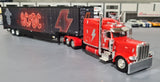 1/64 Scale Dcp / First Gear Ac/Dc Pwr Up Peterbilt With Drop Deck Trailer