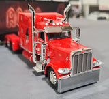 1/64 Scale Dcp / First Gear Ac/Dc Pwr Up Peterbilt With Drop Deck Trailer