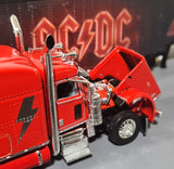 1/64 Scale Dcp / First Gear Ac/Dc Pwr Up Peterbilt With Drop Deck Trailer