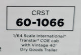 1/64 SCALE INTERNATIONAL TRANSTAR CRST WITH 40FT TRAILER TRAILER 60-1066