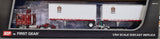 DCP/FIRST GEAR K100 KENWORTH CR ENGLAND WITH TWIN 28FT PUP TRAILERS 60-1223