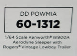 DCP / FIRST GEAR 1/64  KENWORTH W900A POW MIA WITH VINTAGE LOWBOY TRAILER *****60-1312