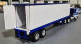 1/64 PETERBILT 352 COE IN SURF BLUE AND WHITE WITH 40FT VINTAGE REFRIGERATED TRAILER