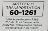 1/64 DCP  PETERBILT 389 ARTEBERRY TRANSPORTATION WITH REFRIGERATED TRAILER 60-1261