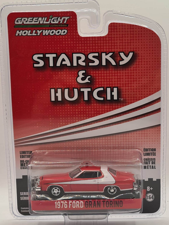 1/64 GREENLIGHT STARKY & HUTCH 1976 FORD GRAND TORINO TV SERIES CAR NEW ON DISPLAY CARD