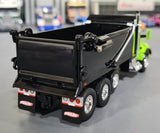 DCP/FIRST GEAR 1/64 KENWORTH T880 TRI AXLE WITH ROGUE TIPPER BODY 60-1413 LIME GREEN/BLACK