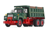 1/64 DCP / FIRST GEAR MACK R-MODEL GREEN TANDOM TIPPER WITH WORKING BODY