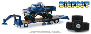 1/64 GREENLIGHT FORD F100 BIGFOOT MONSTER TRUCK AND TRAILER NEW ON CARD