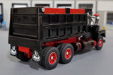 1/64 DCP / FIRST GEAR MACK R-MODEL BLACK TANDOM TIPPER WITH WORKING BODY