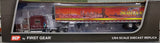 1/64 DCP PETERBILT BURGUNDY 389 SCOTLYNN GROUP WITH REFRIGERATED TRAILER NEW IN BOX