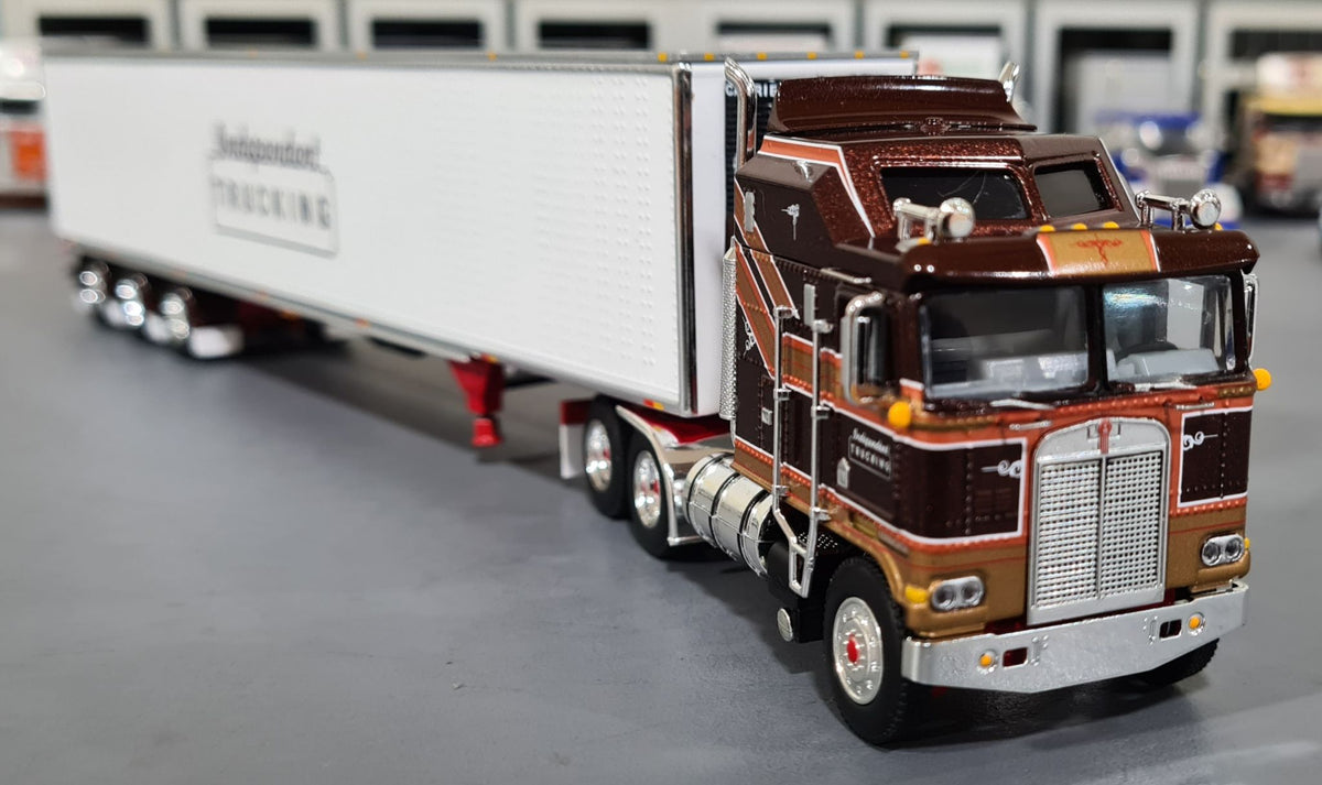DCP / FIRST GEAR K100 KENWORTH INDEPENDENT TRUCKING WITH TRI AXLE TRAI ...