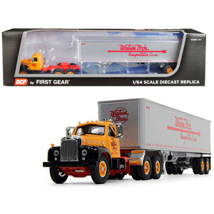 1/64 VINTAGE B-MODEL MACK WATSON BROS AND TRAILER DIECAST MADE BY FIRST GEAR