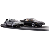 SCALEXTRIC BACK TO THE FUTURE VS KNIGHT RIDER SLOT CAR SET NEW IN DISPLAY BOX