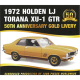 1/18  CLASSIC CARLECTABLE 1972 HOLDEN LJ TORANA GTR XU-1 50TH ANNIVERSARY GOLD LIVERY