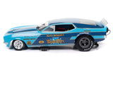 1/18 SCALE BLUE MAX 1973 FORD MUSTANG FUNNY CAR LEGENDS OF THE QUARTER MILE NEW IN BOX MADE BY AUTOWORLD